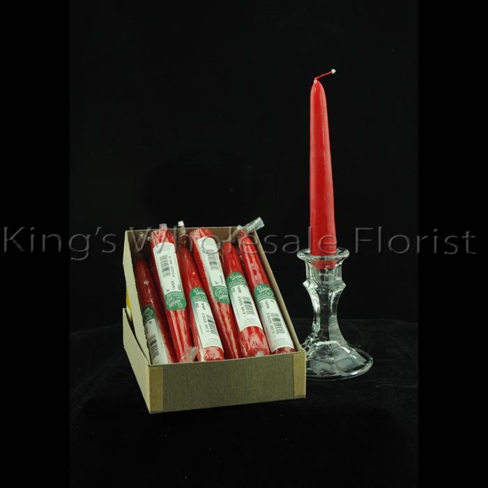 CANDLE 6'' RED TAPER (12/BX)