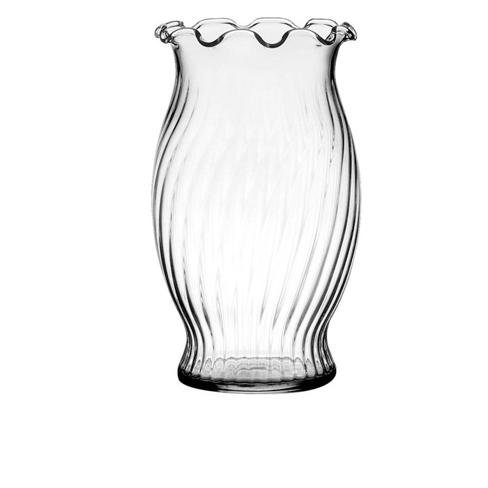 6 5/8'' CLEAR FLUTED VASE (#C112) EA