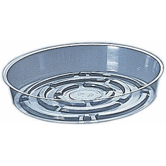 CLEAR PLASTIC SAUCERS 4'' BAG OF 25