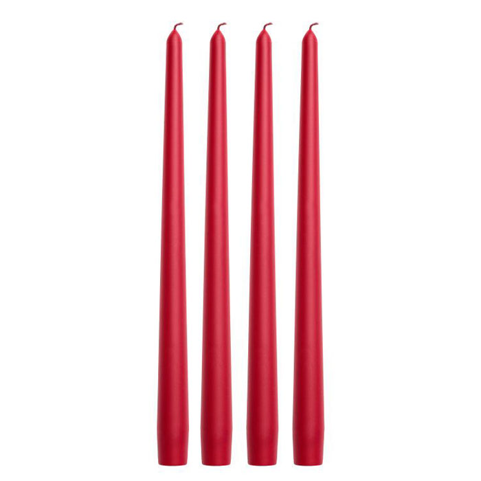 CANDLES RED TAPER 18''(PK12)EACH