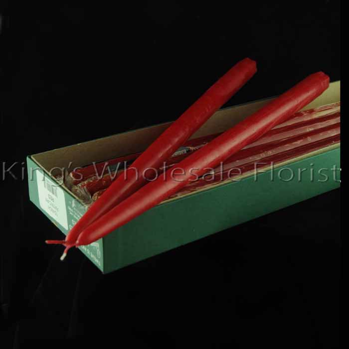 24'' CANDLE TAPER RED (PK12) EACH