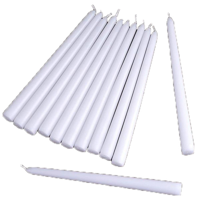 WHITE CANDLE 24''TAPER  (PK12) EACH